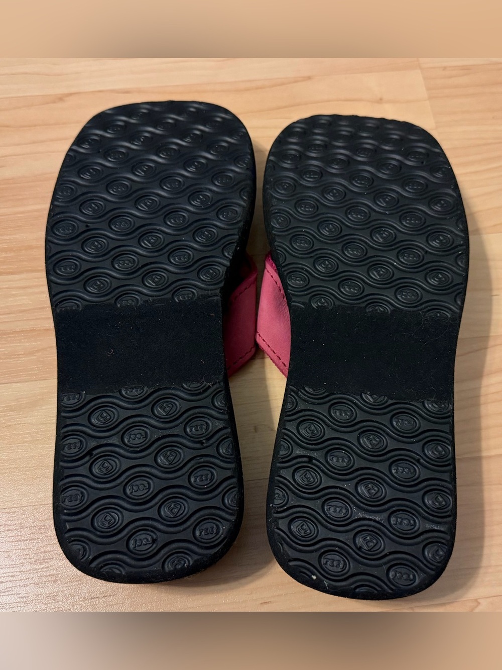 Reef Surf Platform Flip Flops Shoes Slides Sandals Leather Pink Women's 7 NEW - Picture 4 of 5